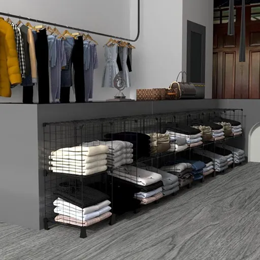 Expositores aramados para ambientes comerciais