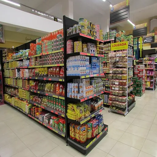 Gôndolas destinadas a lojas alimentícias